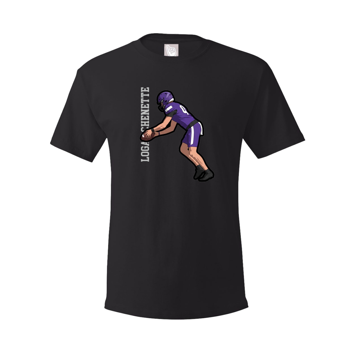 Tee — Name Vertical in Black