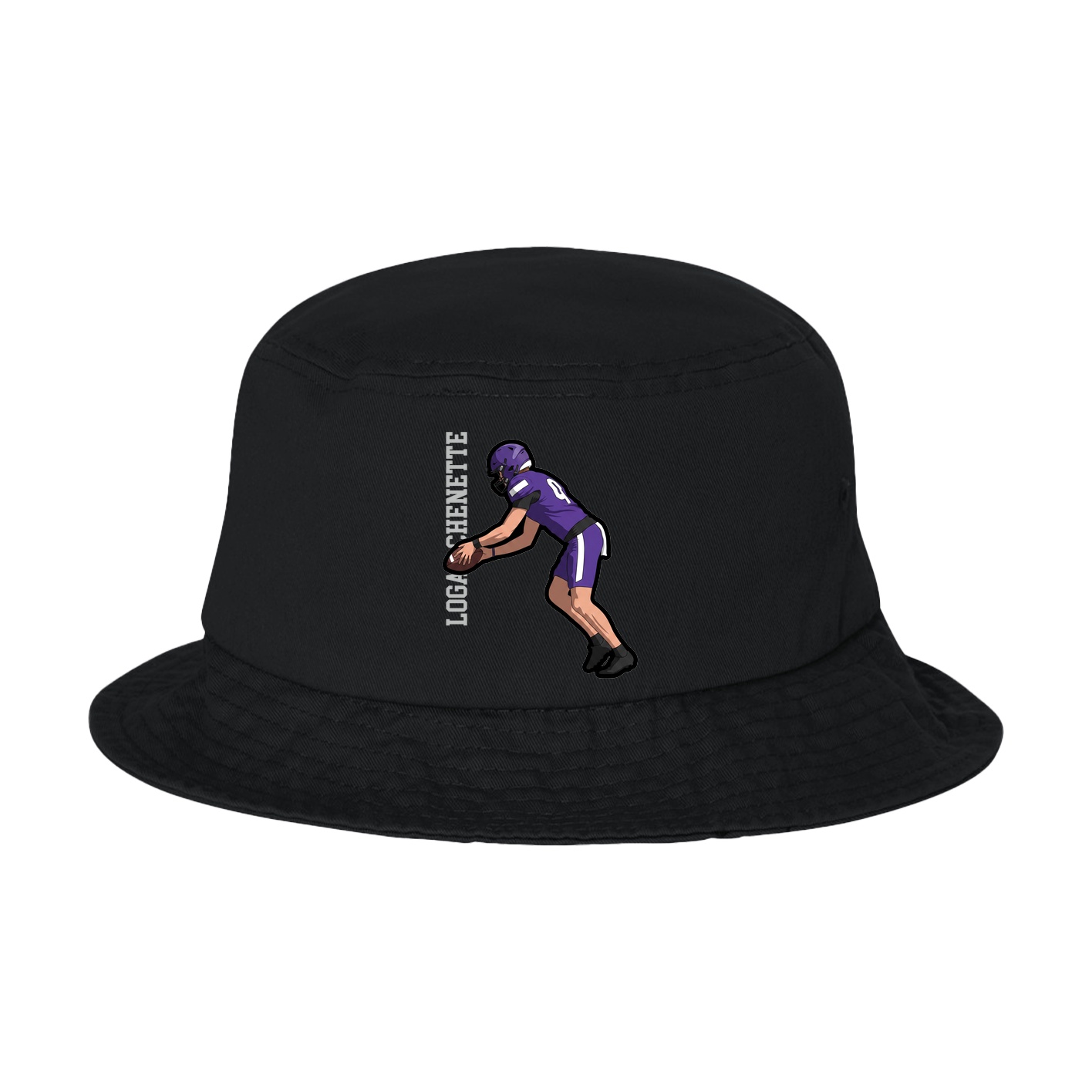 Bucket Cap — Name Vertical in Black