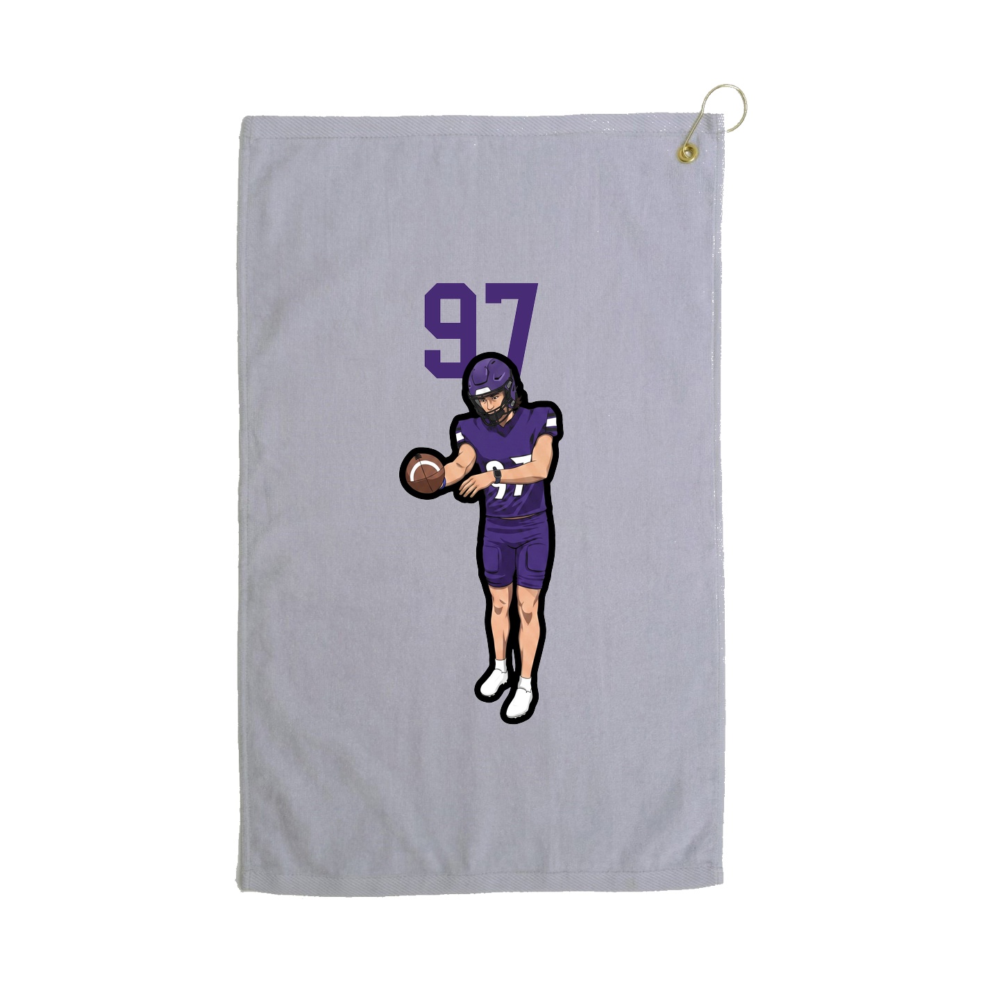 Golf Towel — Number Top in Grey