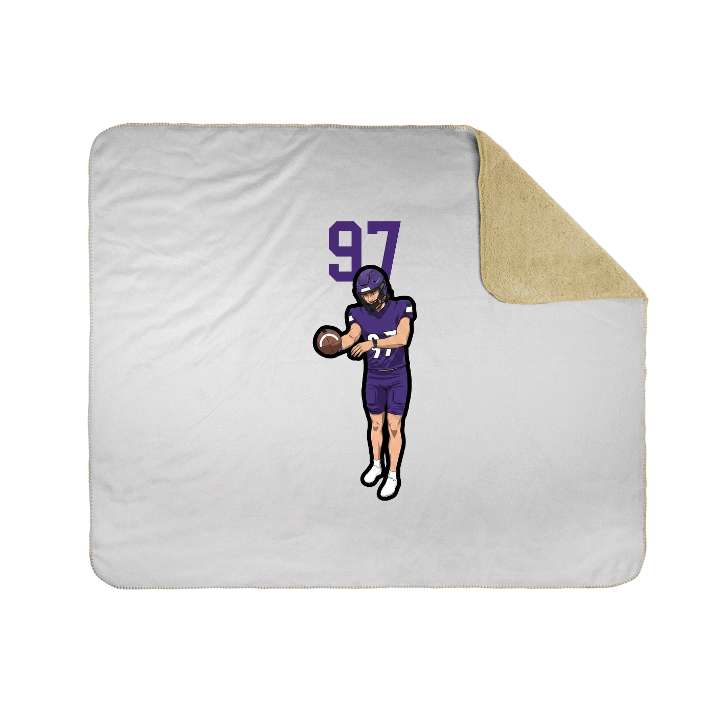Throw Blanket — Number Top in White