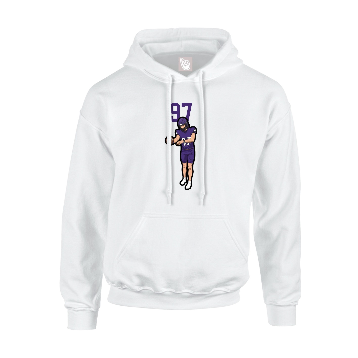 Hoodie — Number Top in White