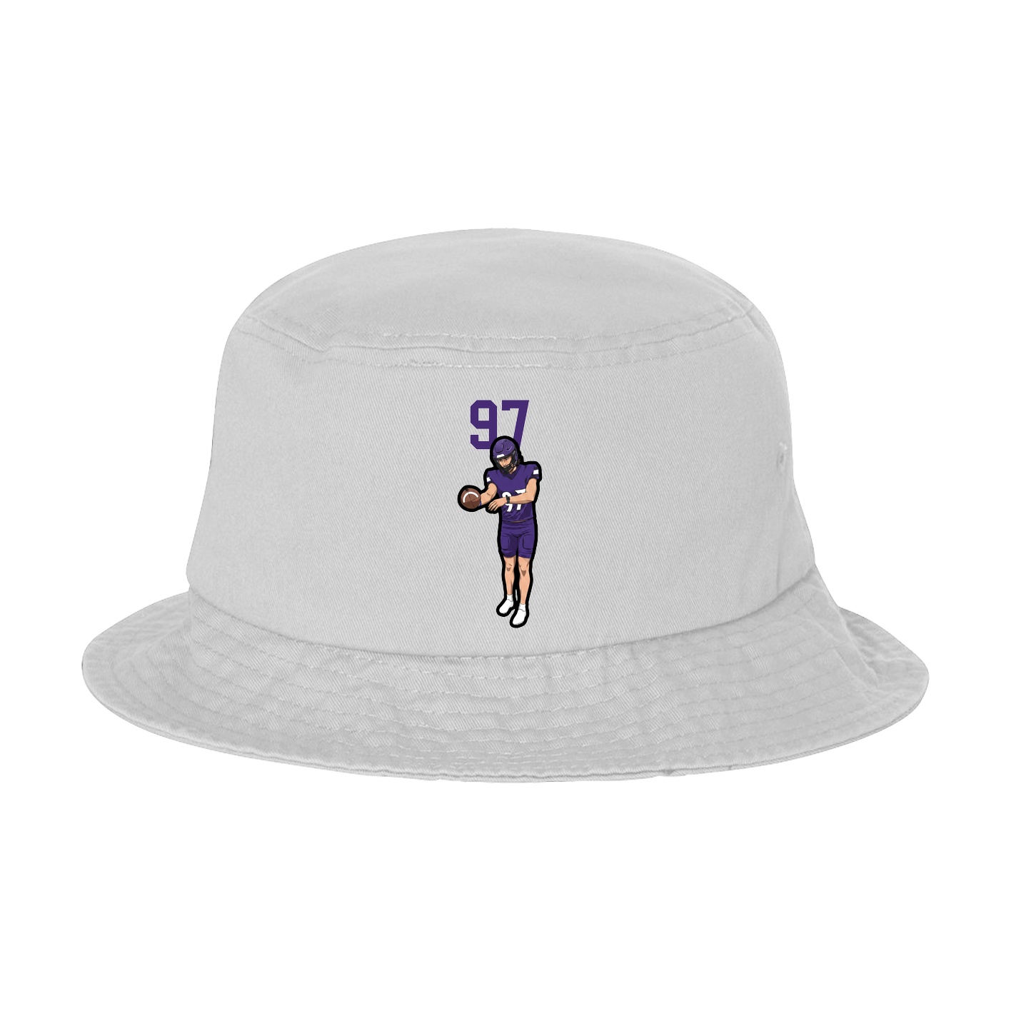 Bucket Cap — Number Top in White