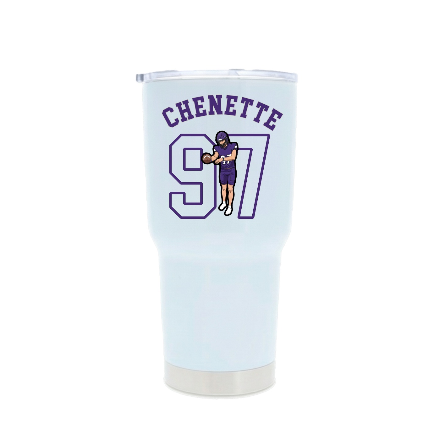 30oz Stainless Steel Tumbler — Shirsey Arch in White