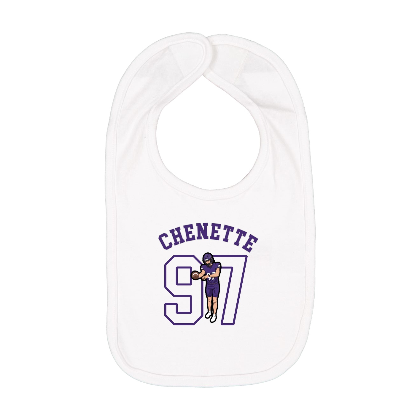 Infant Bib — Shirsey Arch in White