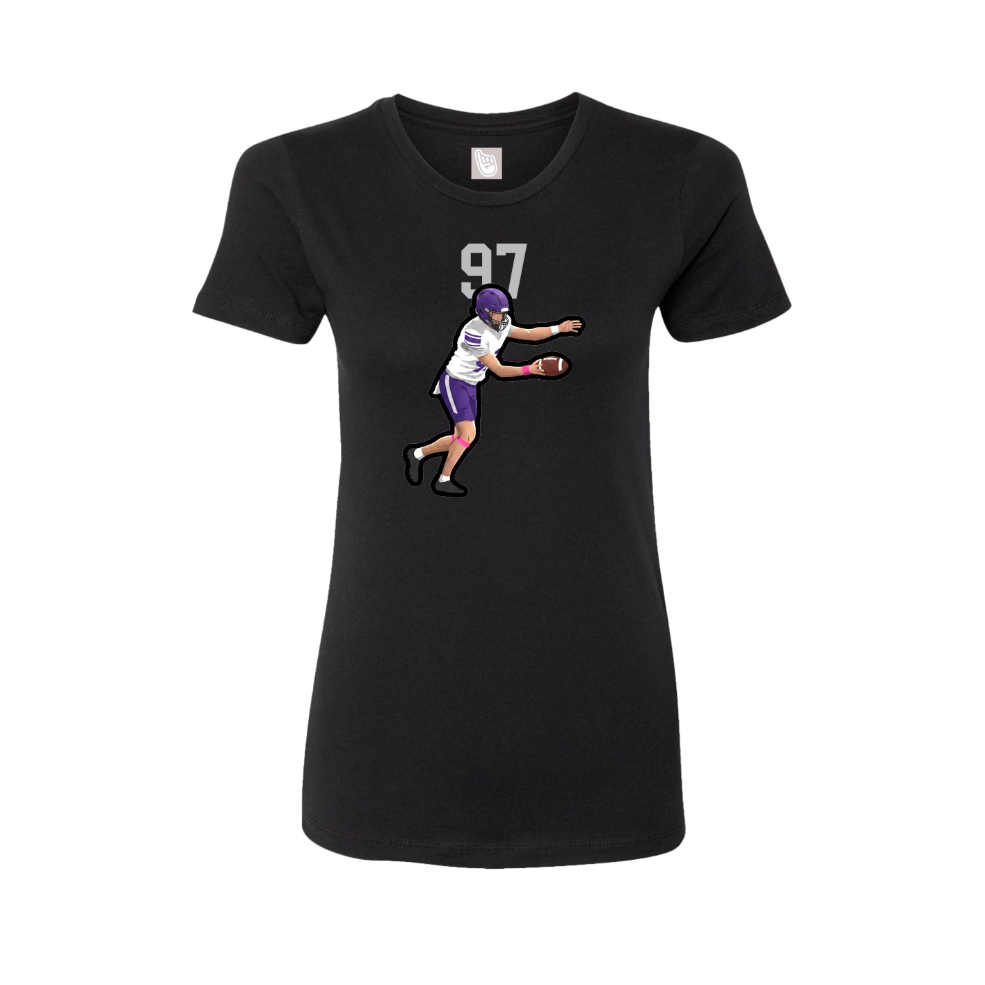 Womens Tee — Number Top in Black