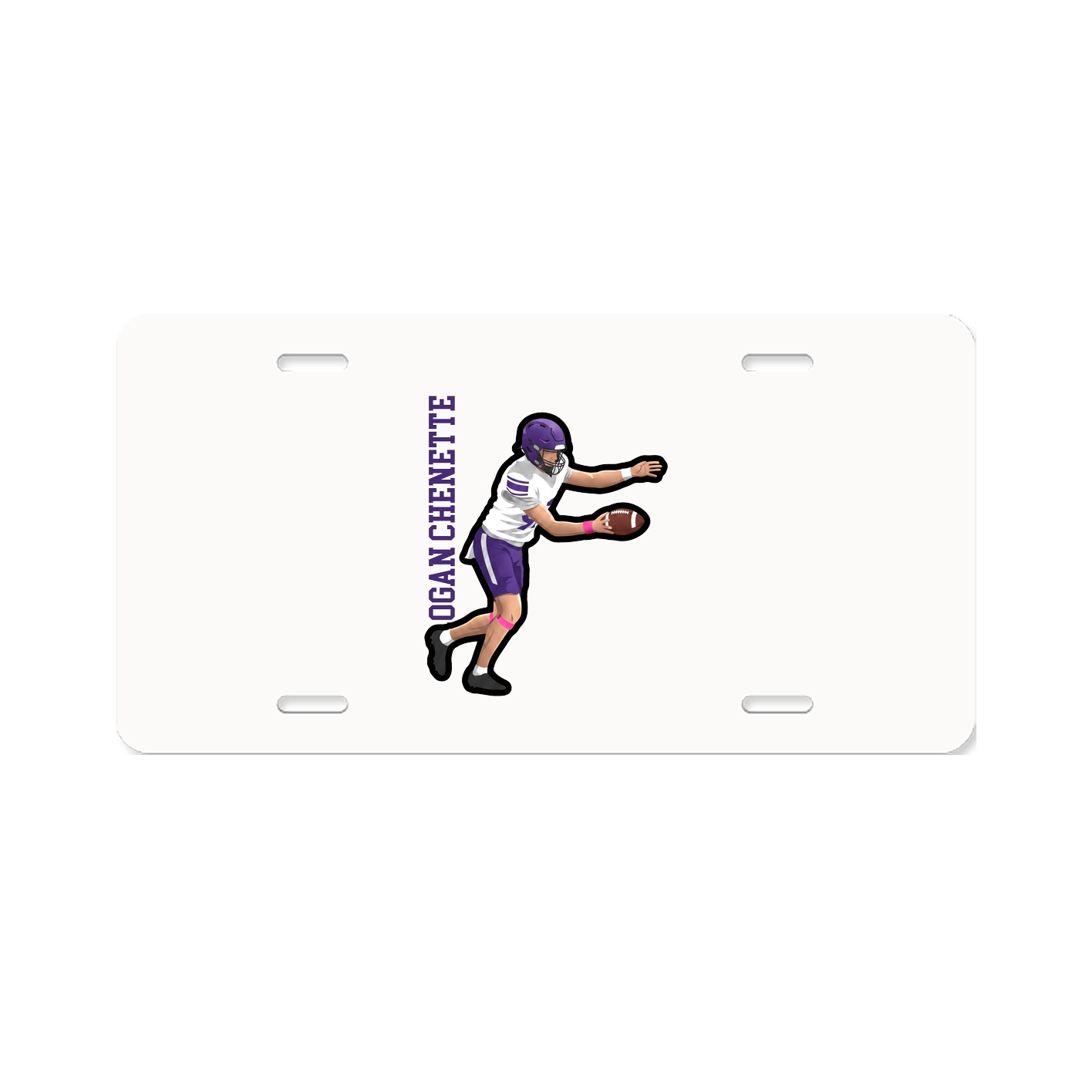 License Plate — Name Vertical in Classic