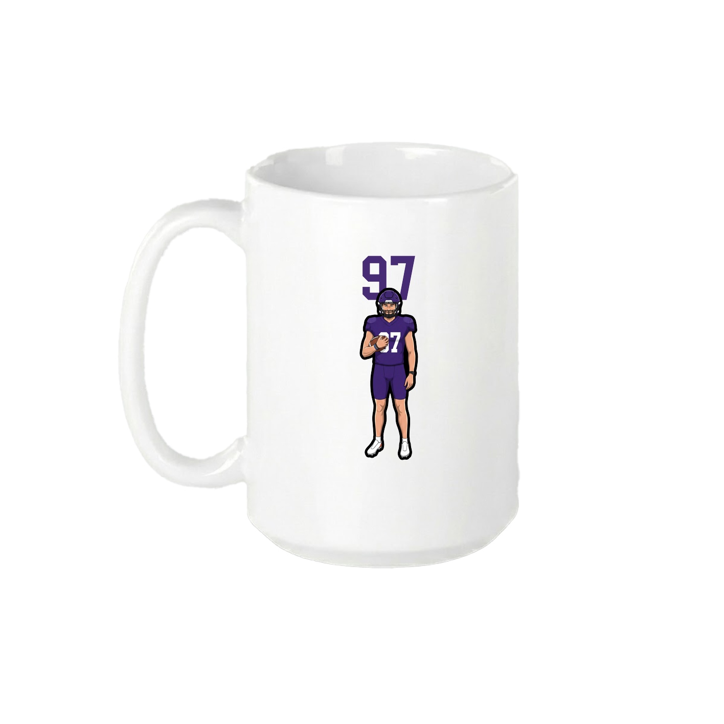 15oz Coffee Mug — Number Top in White