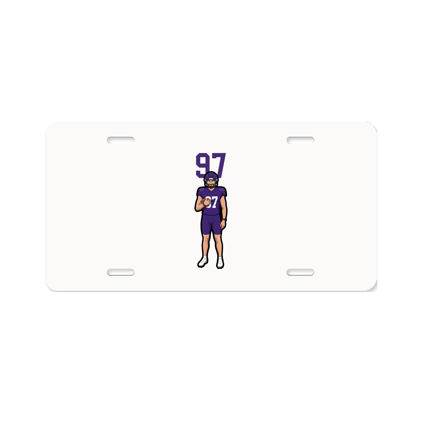 License Plate — Number Top in Classic