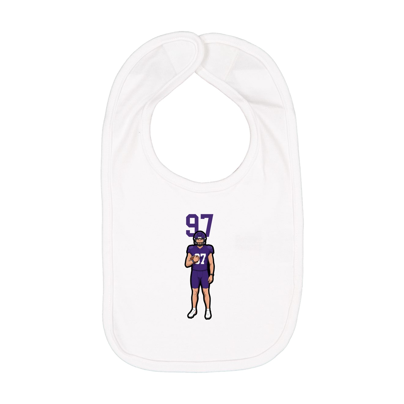 Infant Bib — Number Top in White