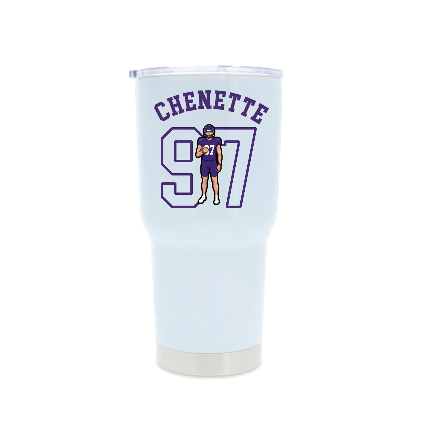 30oz Stainless Steel Tumbler — Shirsey Arch in White