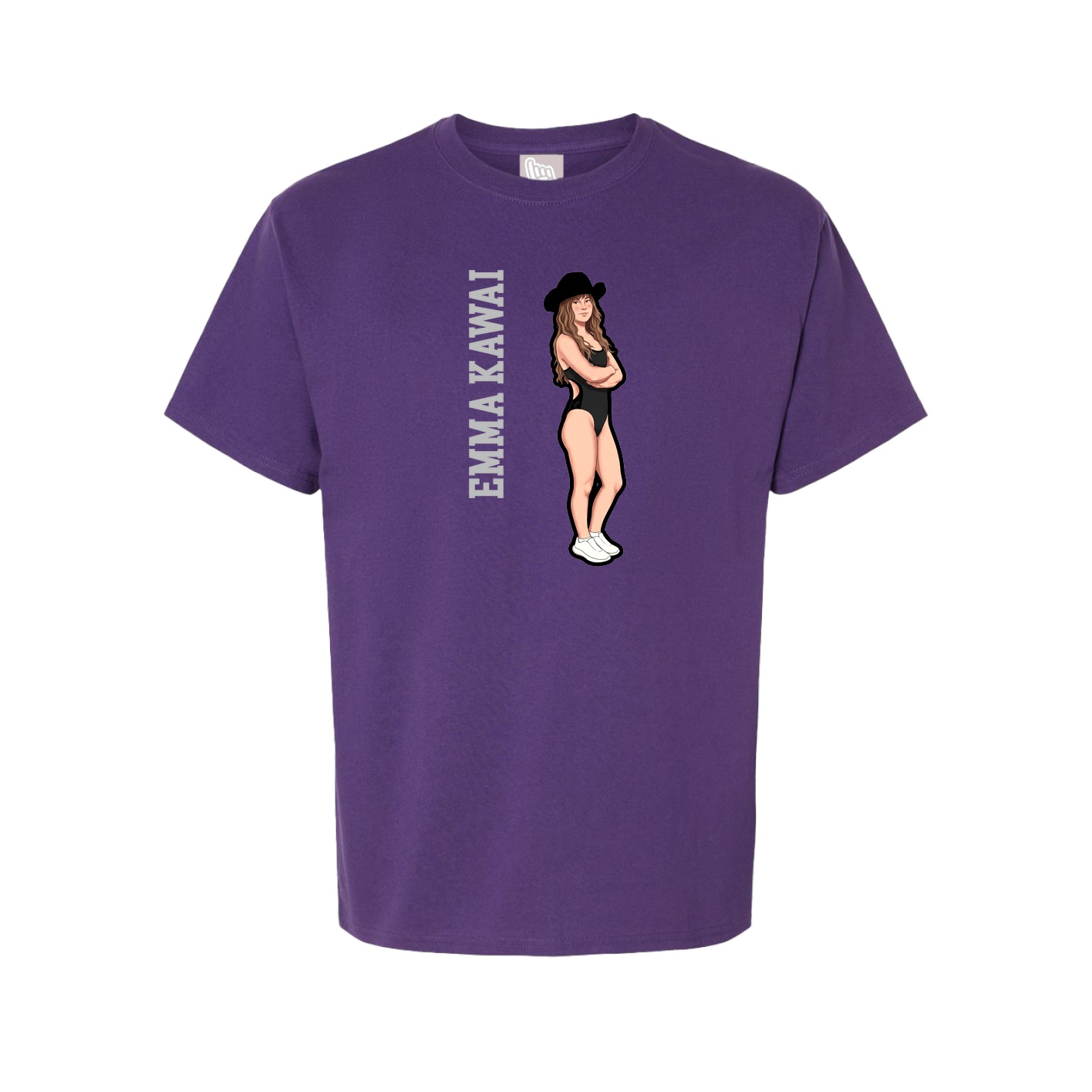 Youth Tee — Name Vertical in Purple