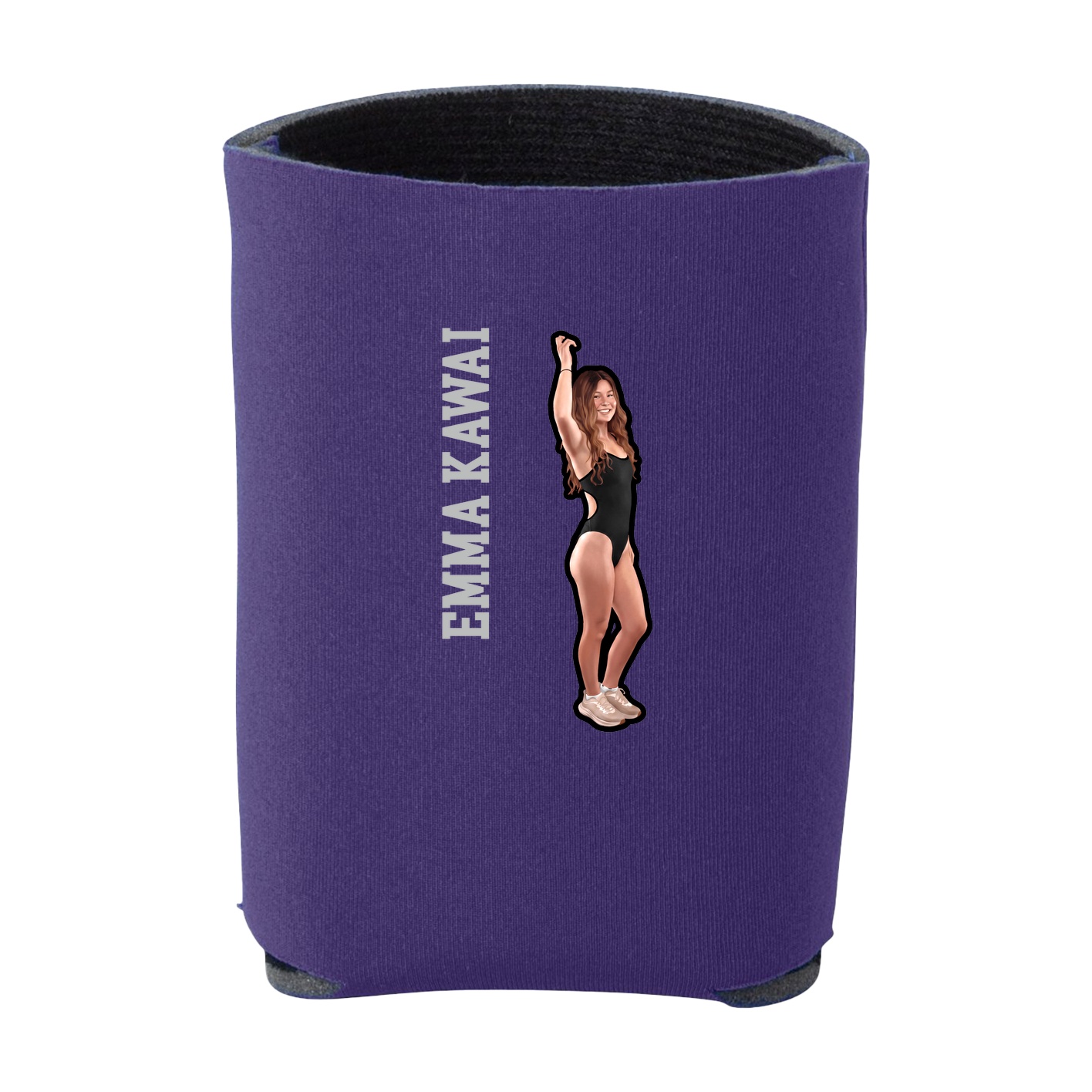 Can Holder — Name Vertical in Purple