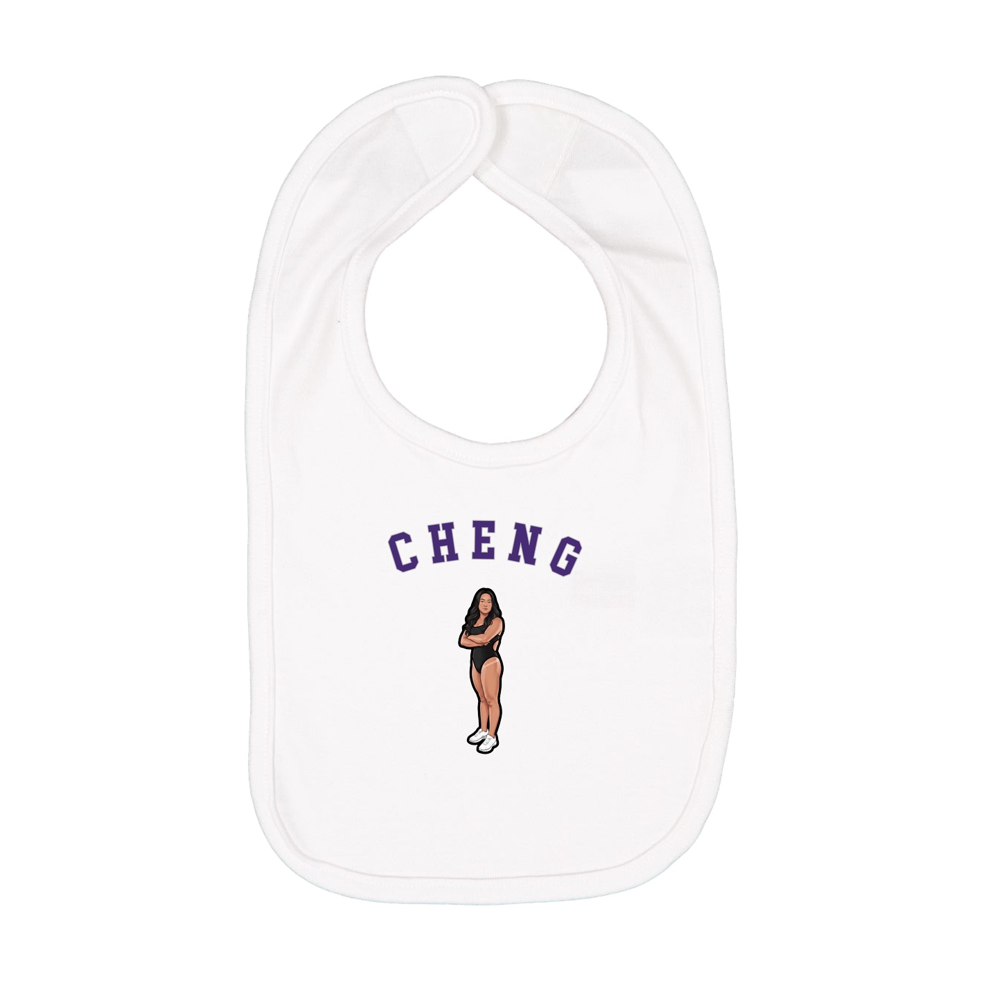 Infant Bib — Shirsey Arch in White