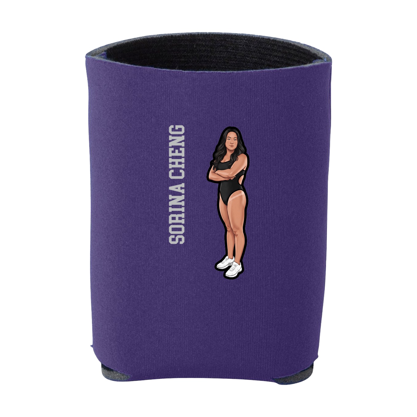 Can Holder — Name Vertical in Purple