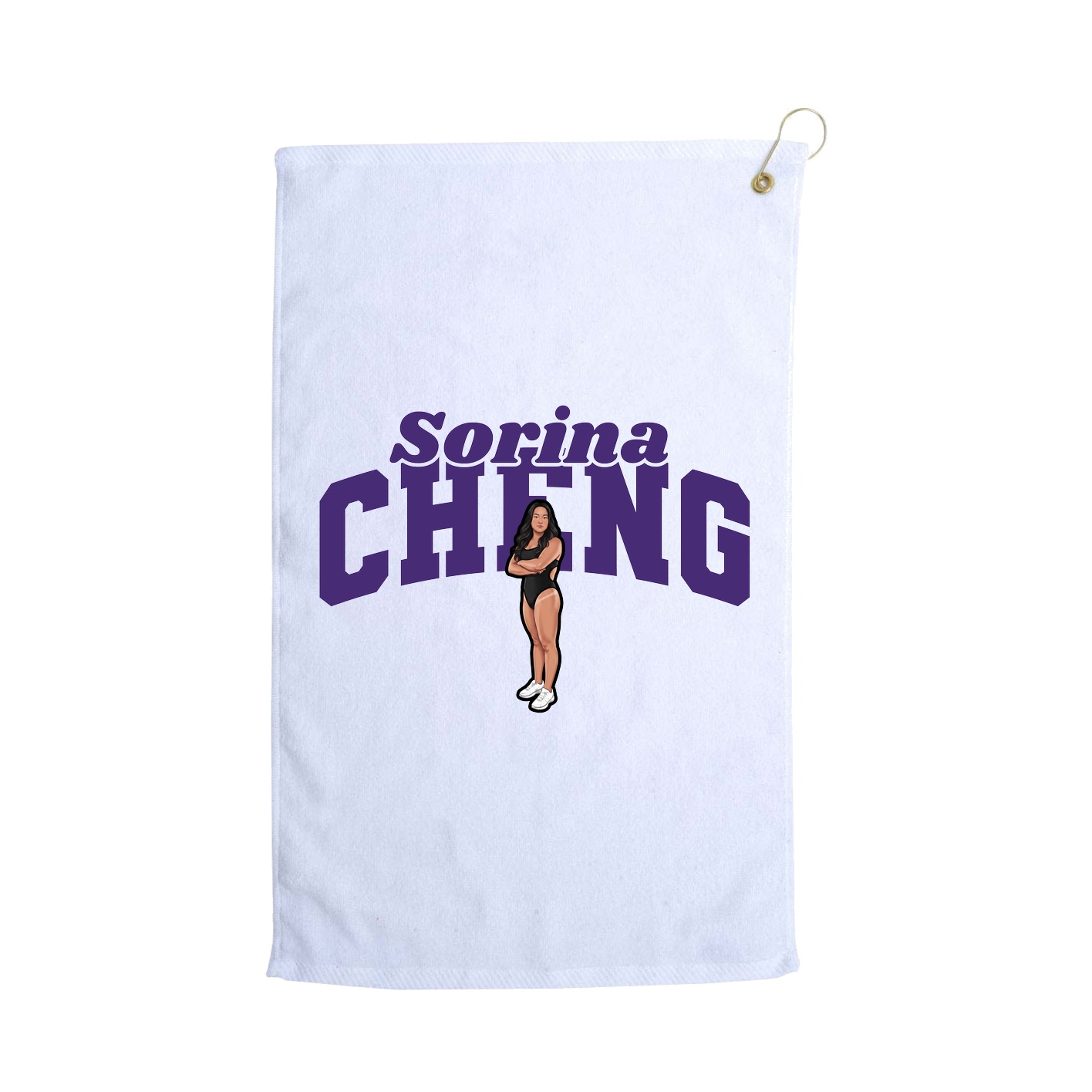 Golf Towel — Signature Arch in White
