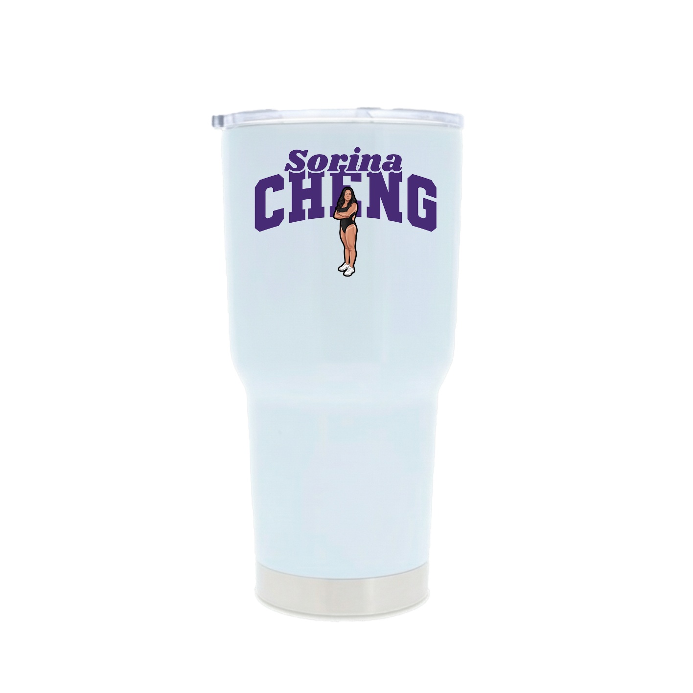 30oz Stainless Steel Tumbler — Signature Arch in White
