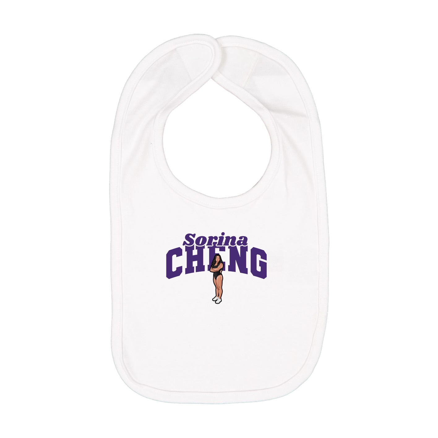 Infant Bib — Signature Arch in White