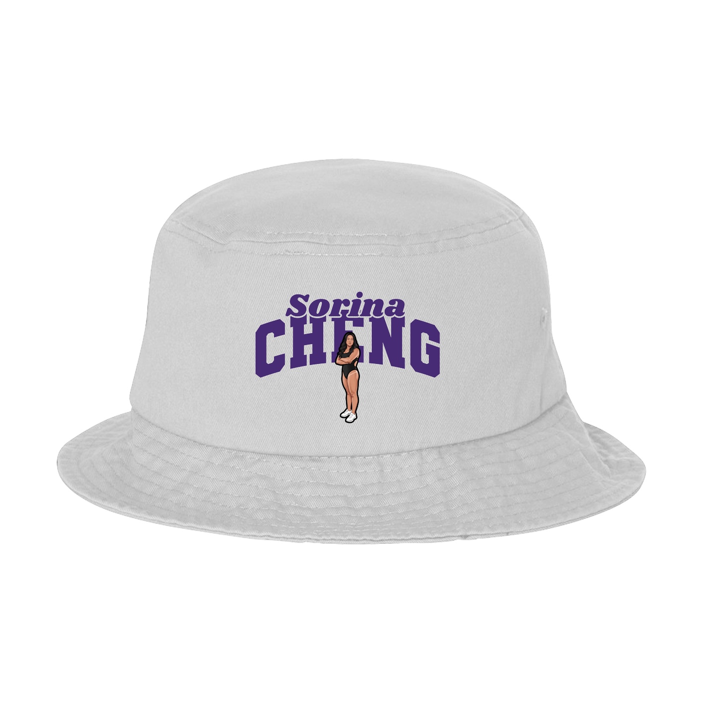 Bucket Cap — Signature Arch in White