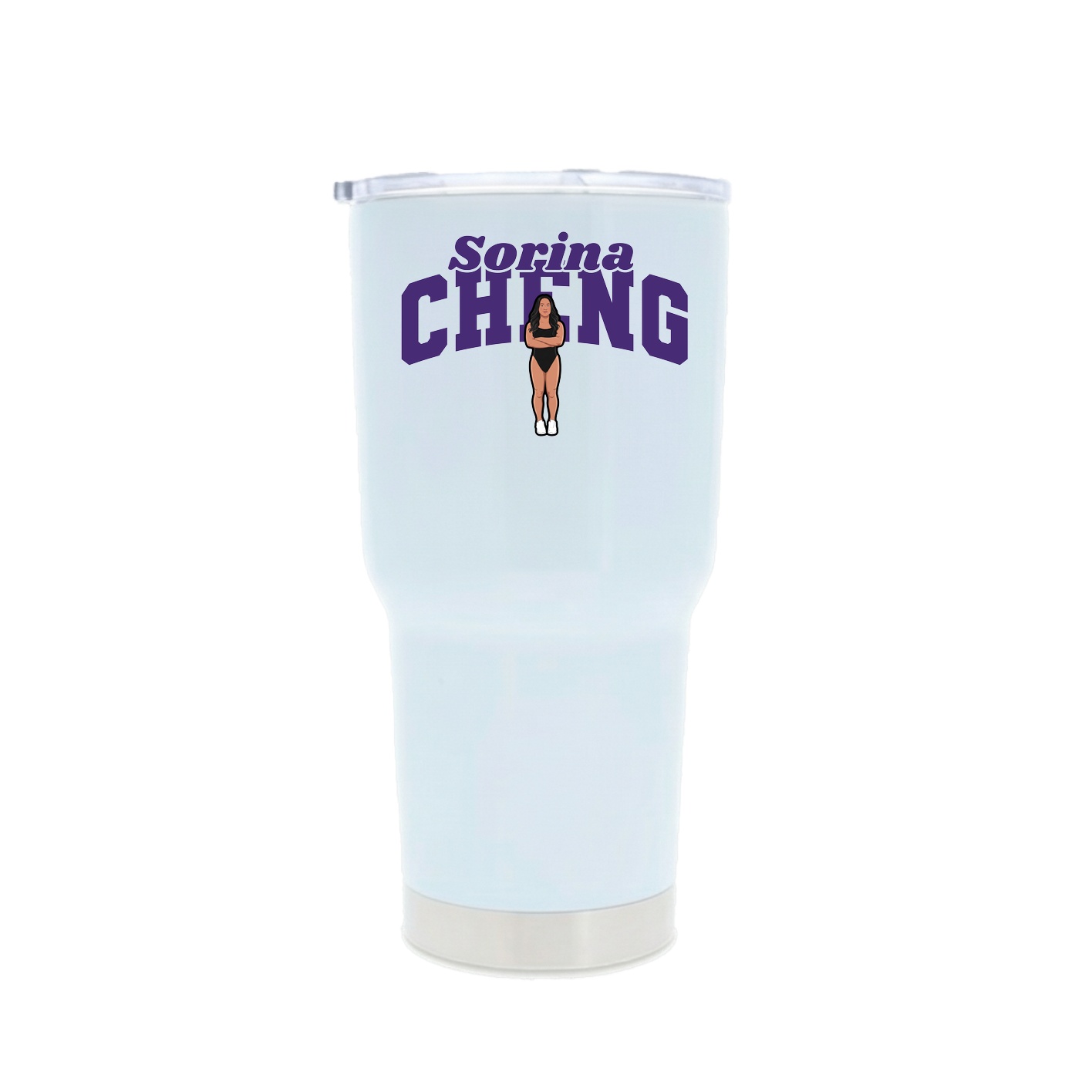 30oz Stainless Steel Tumbler — Signature Arch in White