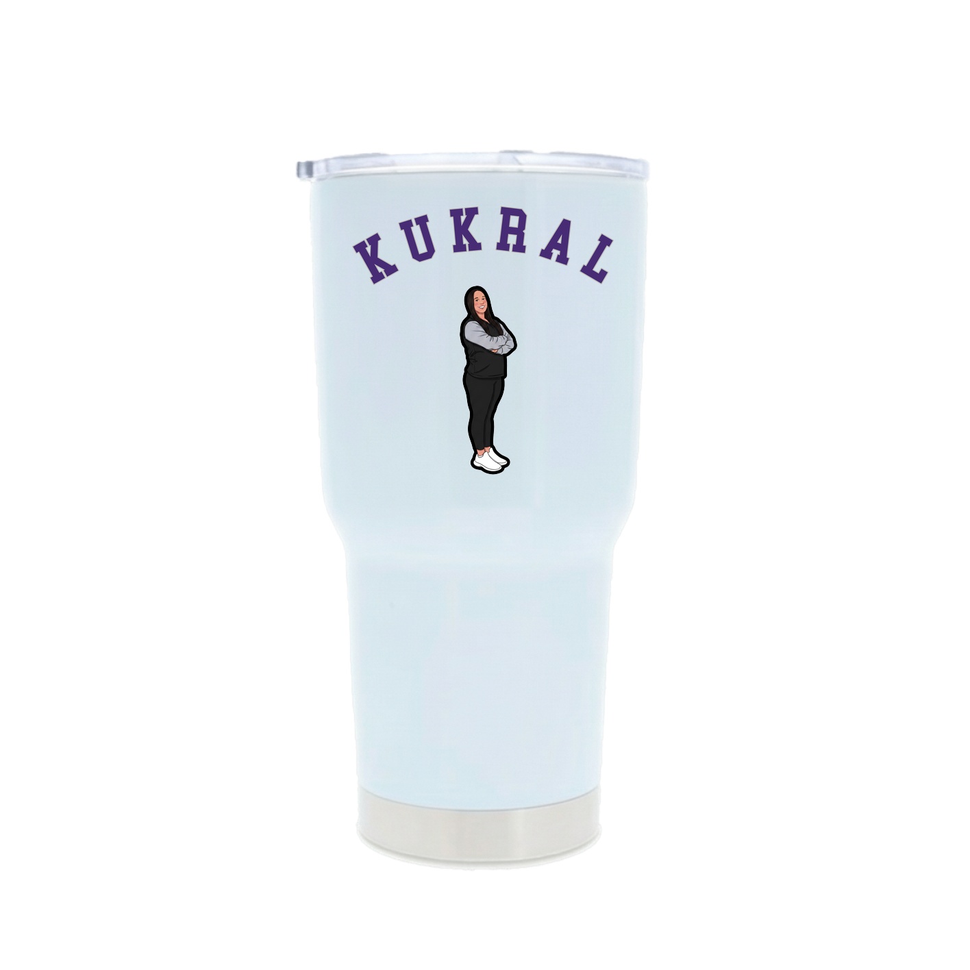 30oz Stainless Steel Tumbler — Shirsey Arch in White