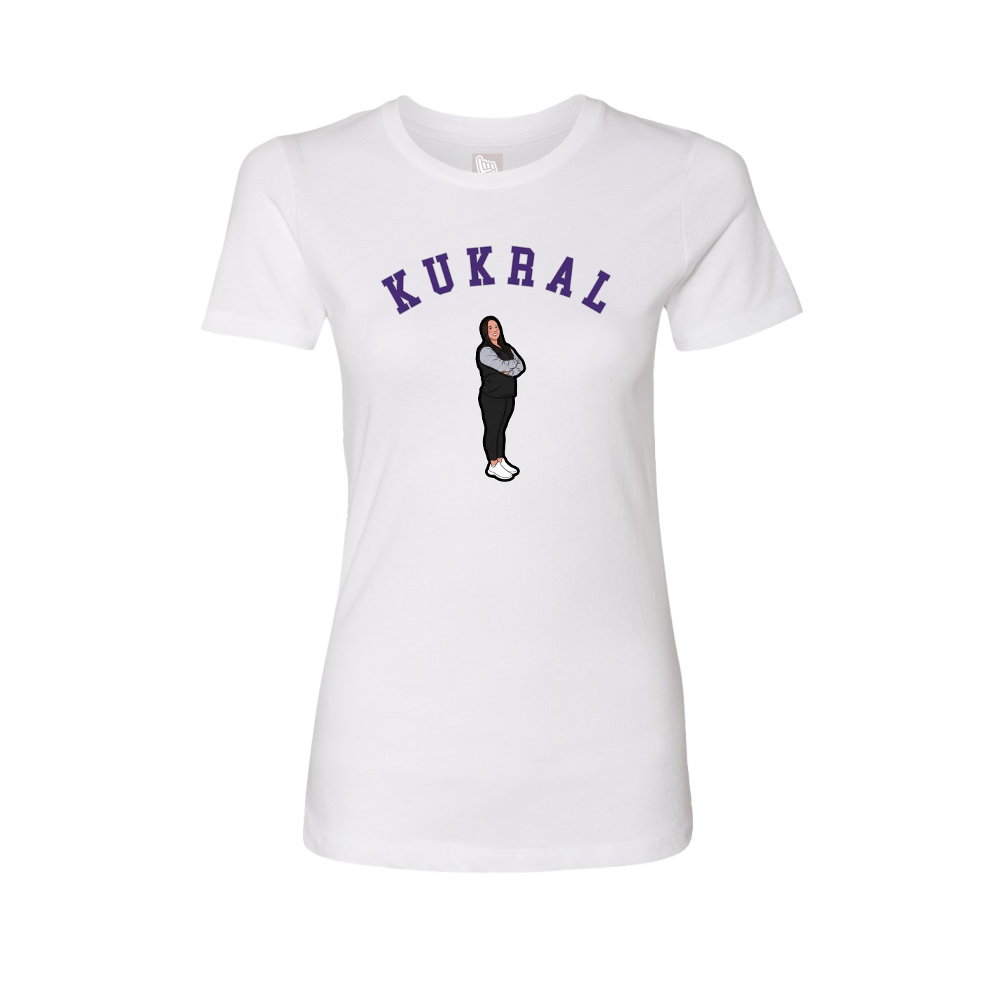 Fitted Women's Tee — Shirsey Arch in White