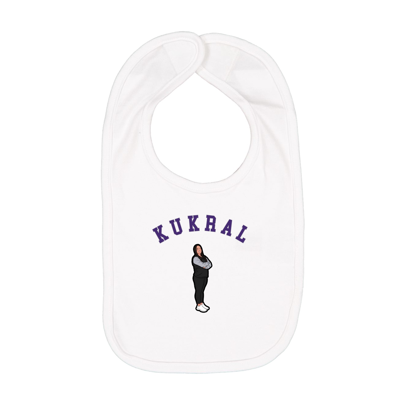 Infant Bib — Shirsey Arch in White