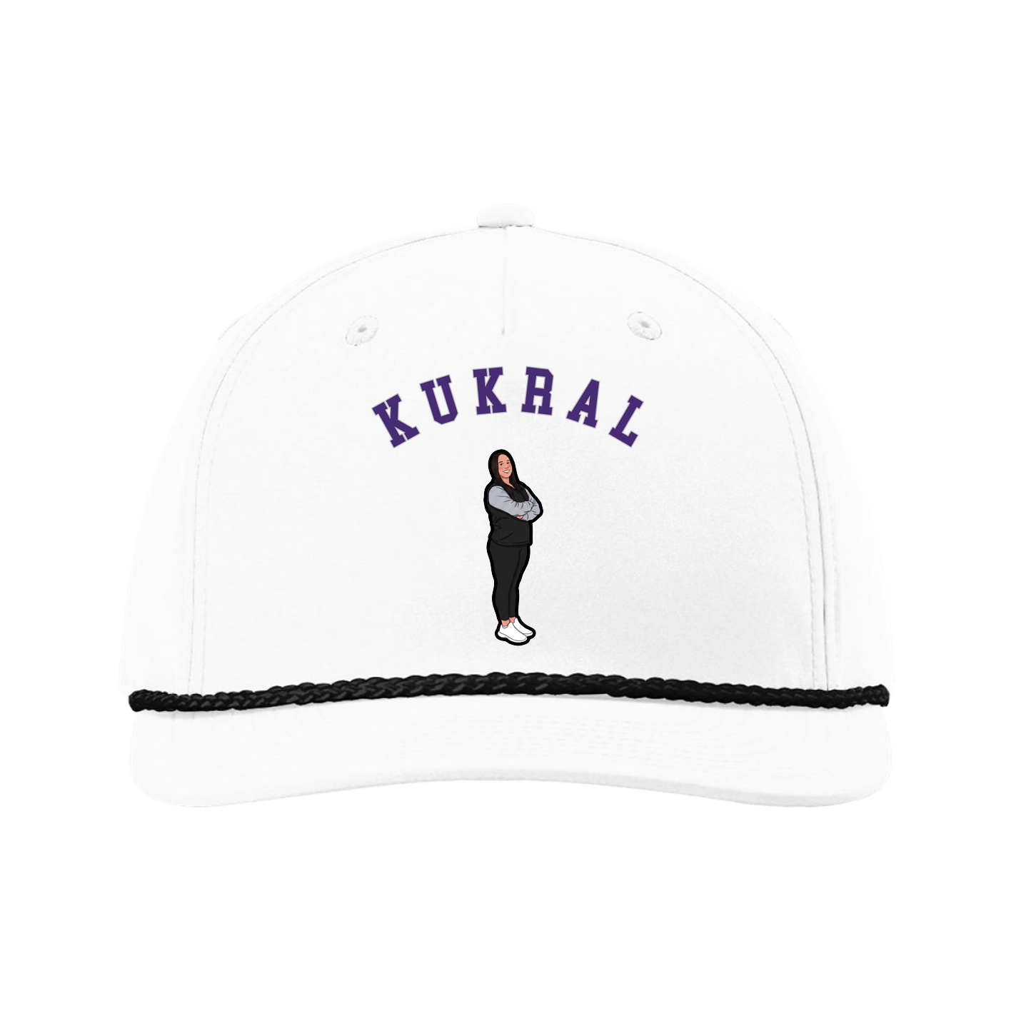 Five-Panel Classic Rope Cap — Shirsey Arch in White