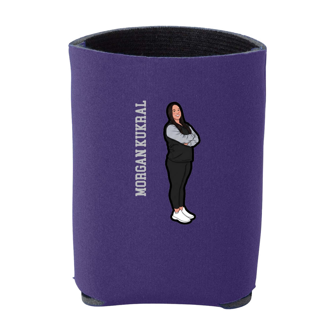 Can Holder — Name Vertical in Purple