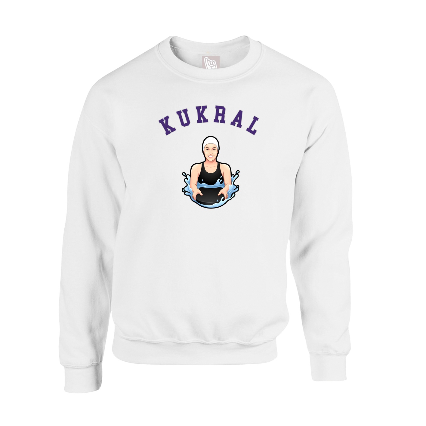 Fleece Crew — Shirsey Arch in White