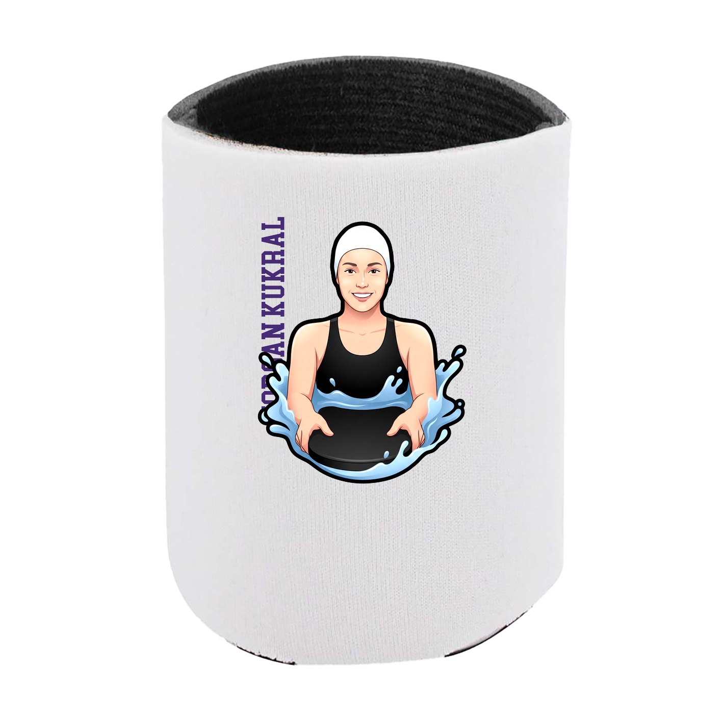 Can Holder — Name Vertical in White