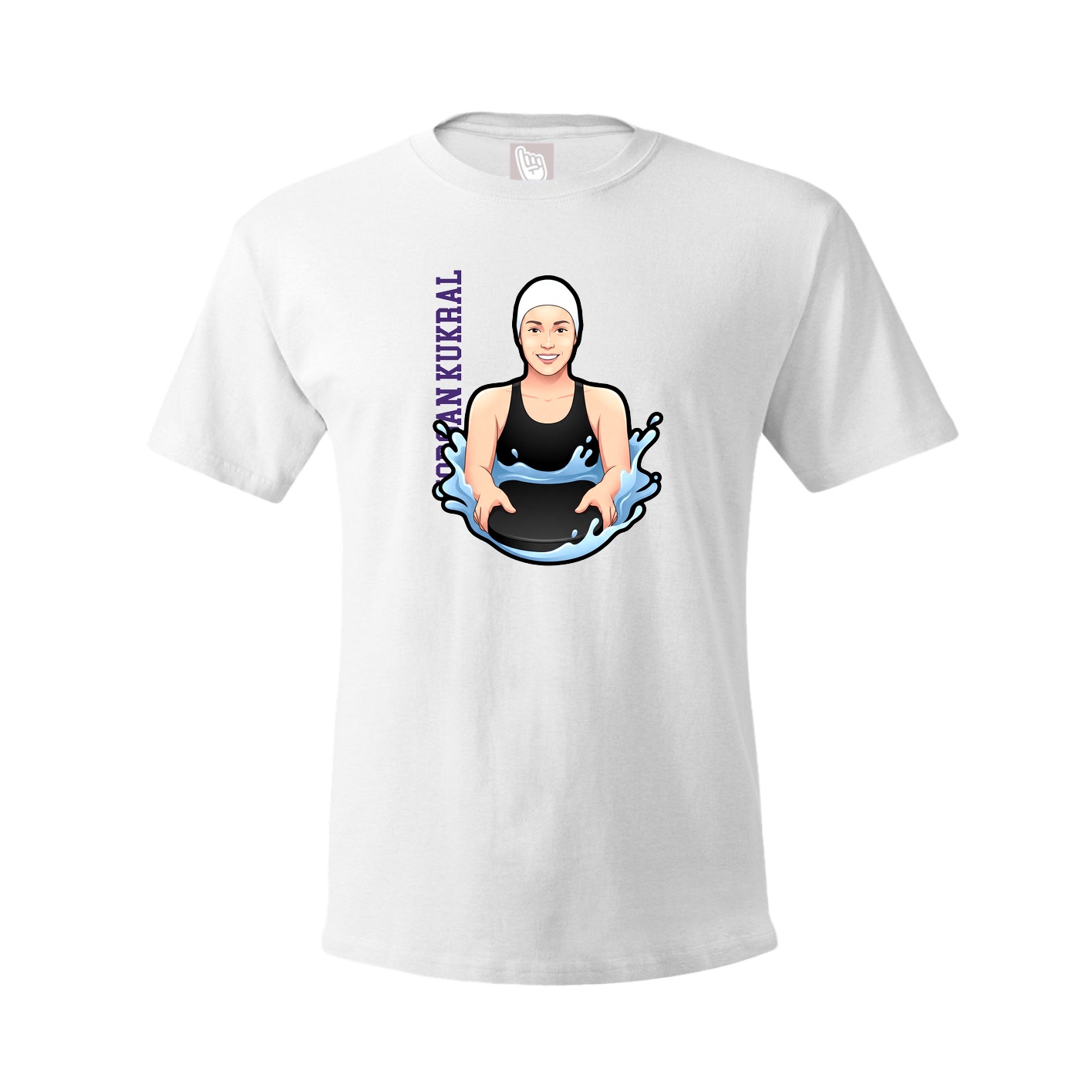 Tee — Name Vertical in White