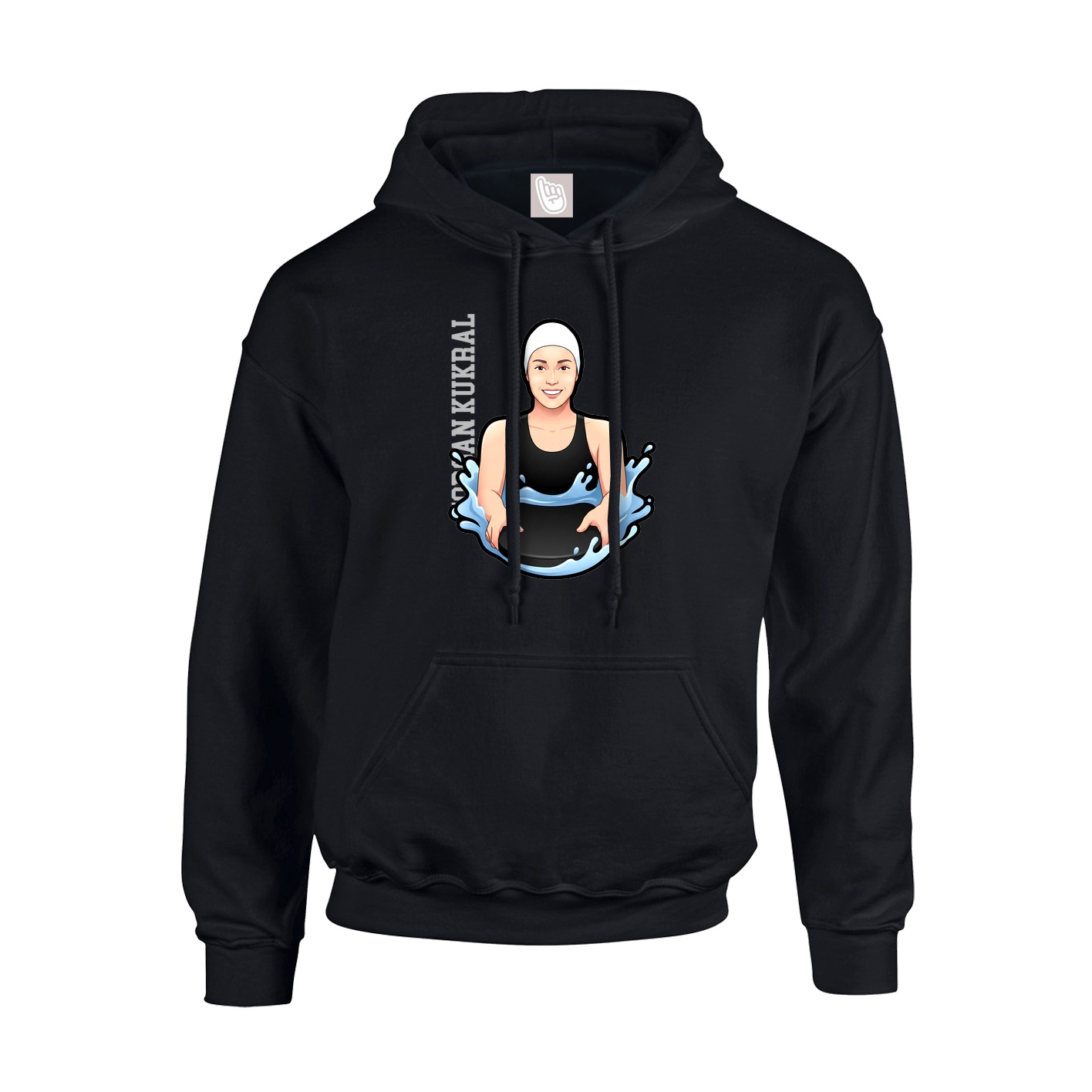 Hoodie — Name Vertical in Black