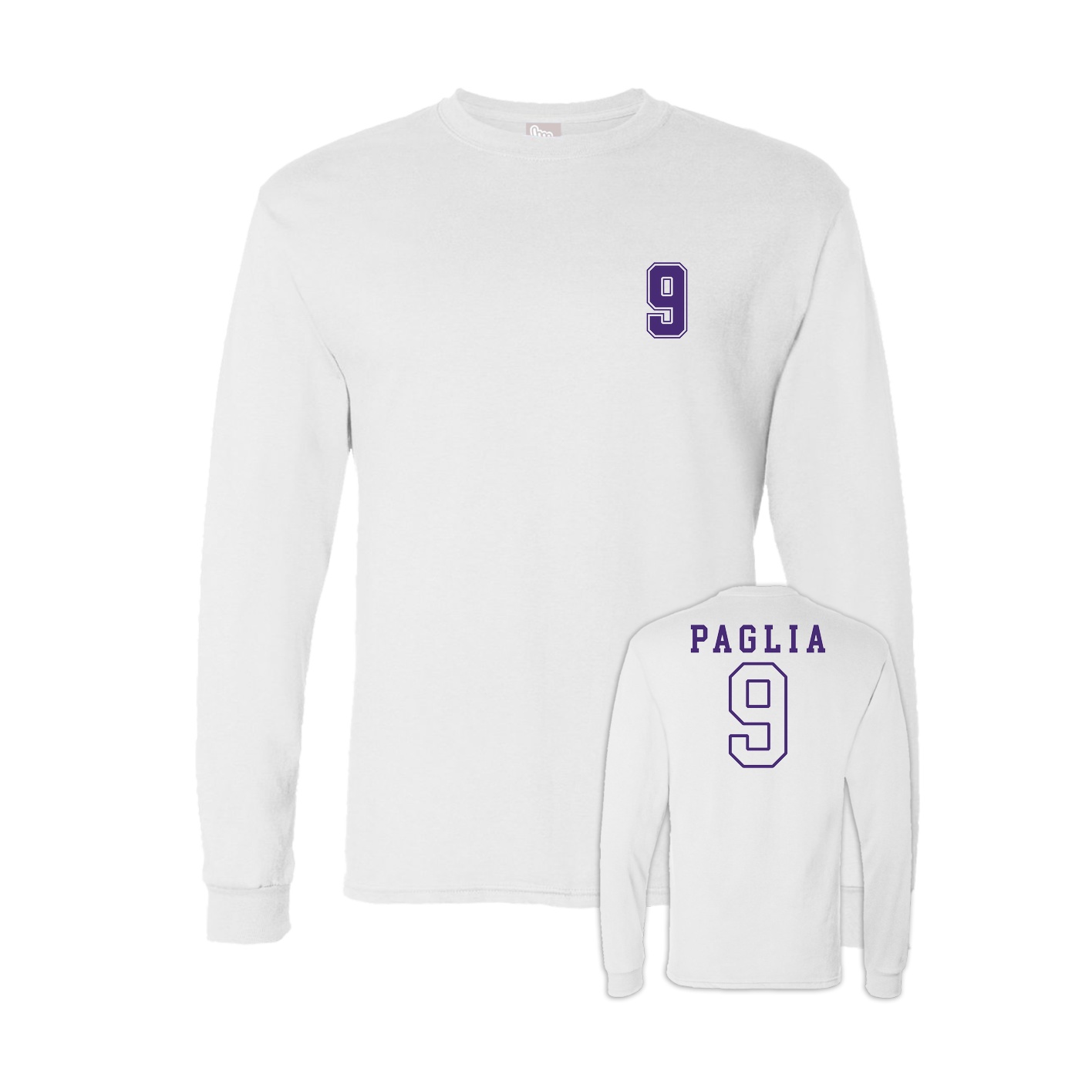 Long Sleeve Tee — Chest Back in White