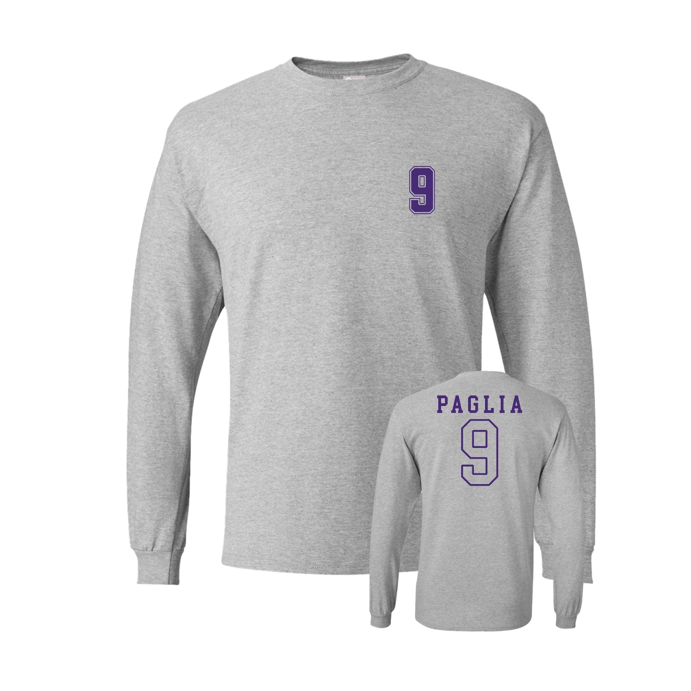 Long Sleeve Tee — Chest Back in Grey