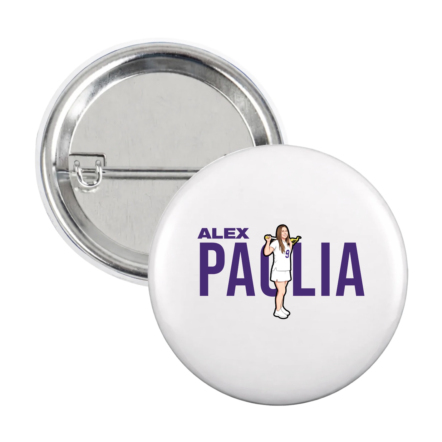 Game Day Button — Player Name in White