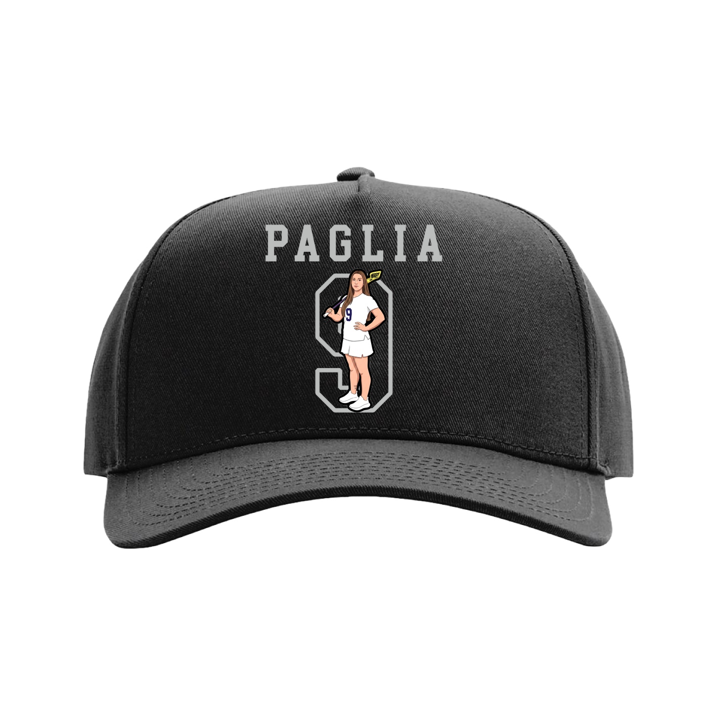 Full Fabric Five-Panel Champ Cap — Shirsey in Black