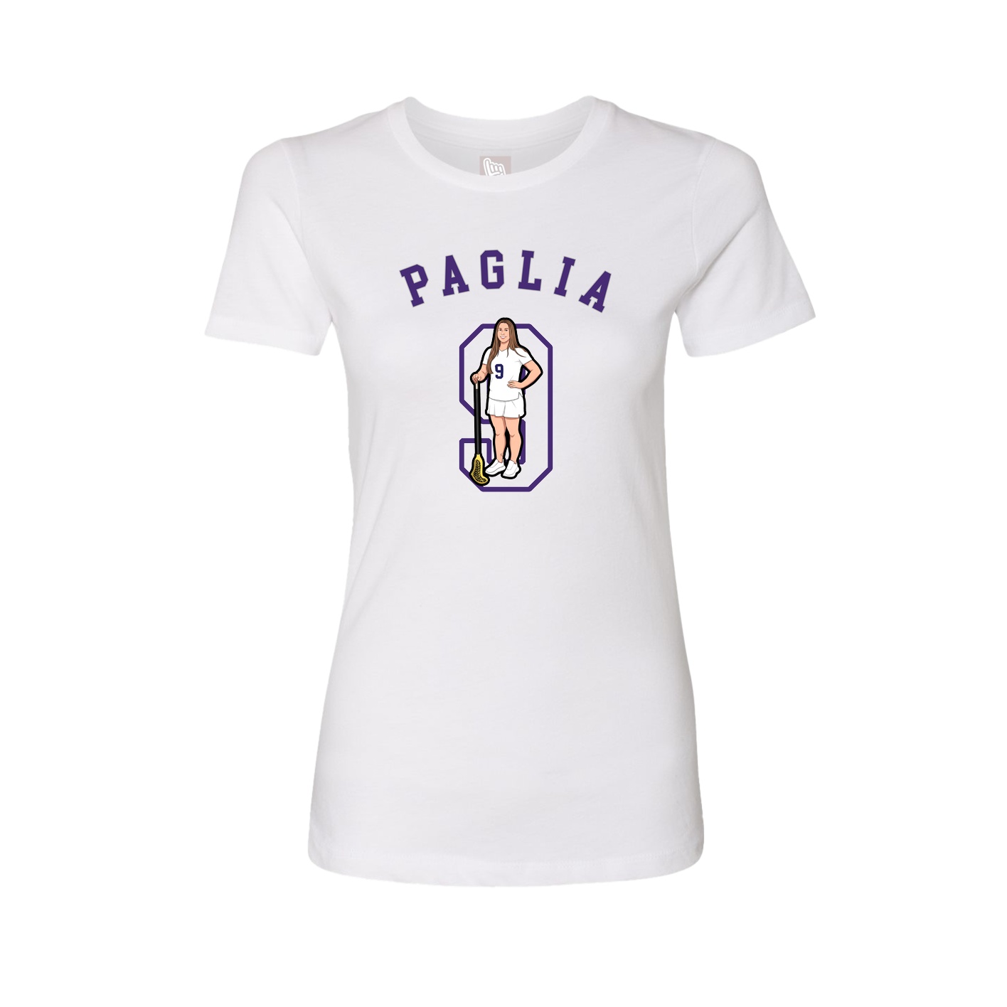 Fitted Women's Tee — Shirsey Arch in White