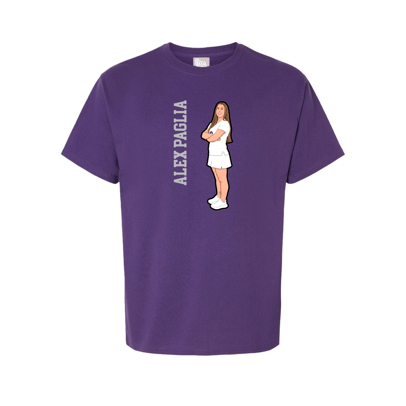 Tee — Name Vertical in Purple