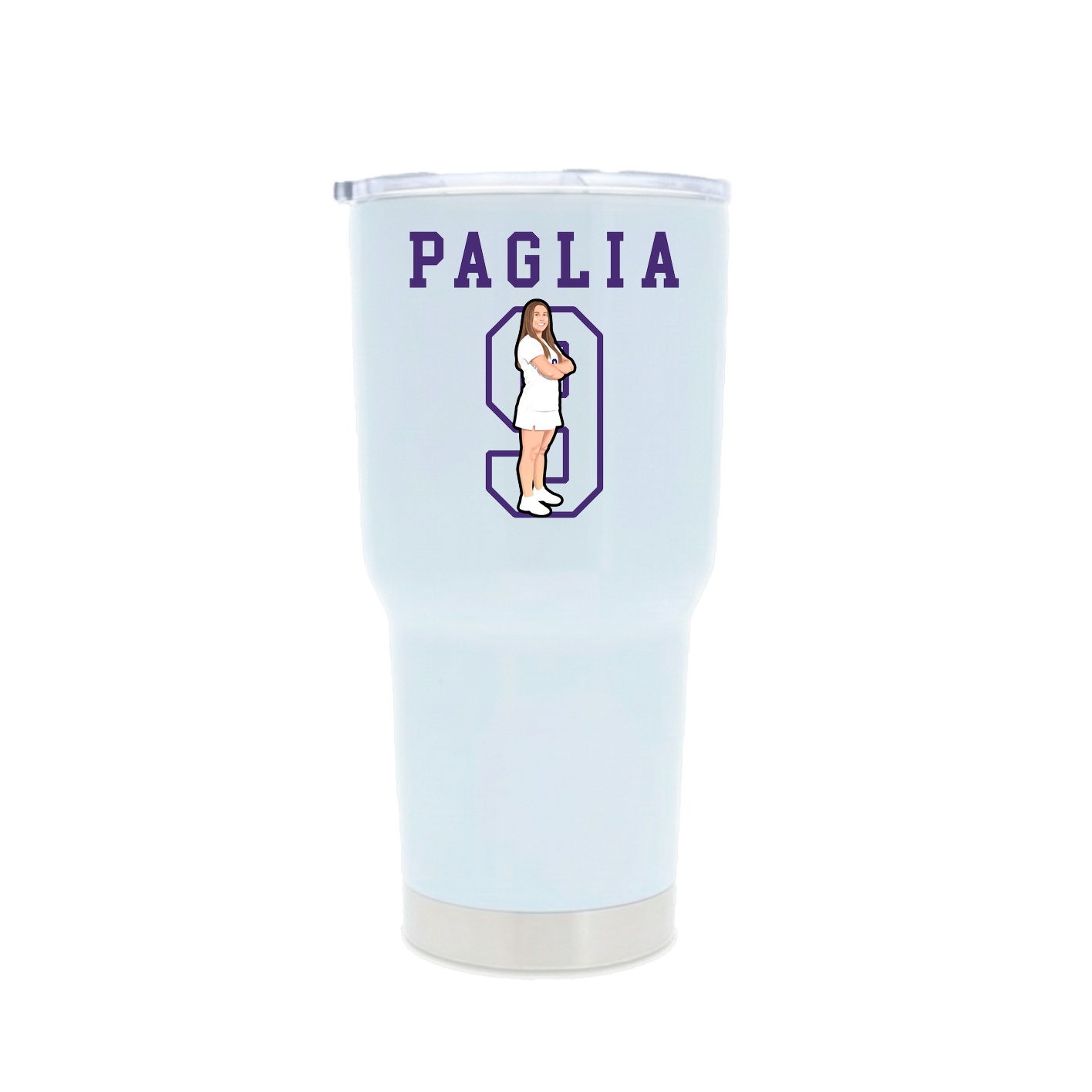 30oz Stainless Steel Tumbler — Shirsey in White