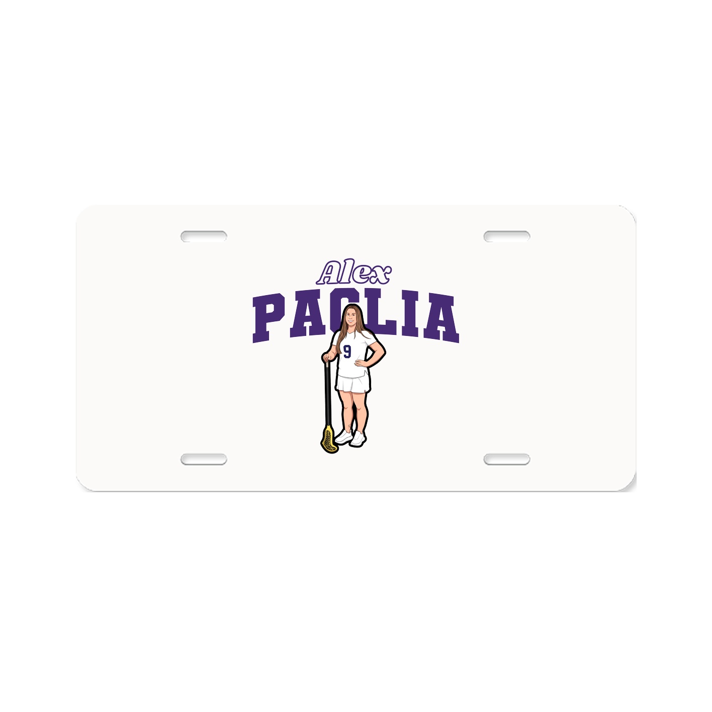 License Plate — Name Arch in Classic