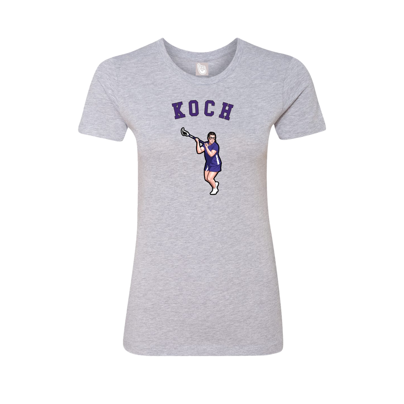 Fitted Women's Tee — Shirsey Arch in Grey