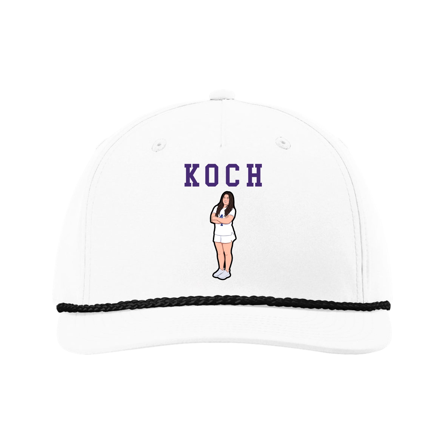 Five-Panel Classic Rope Cap — Shirsey in White