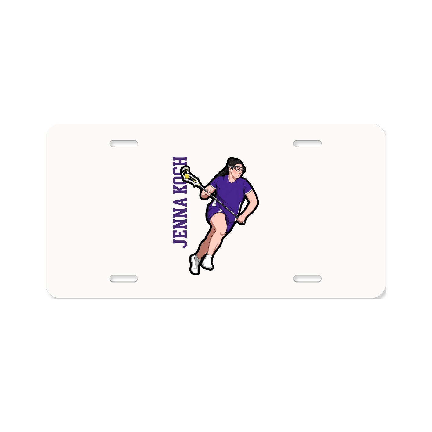 License Plate — Name Vertical in Classic