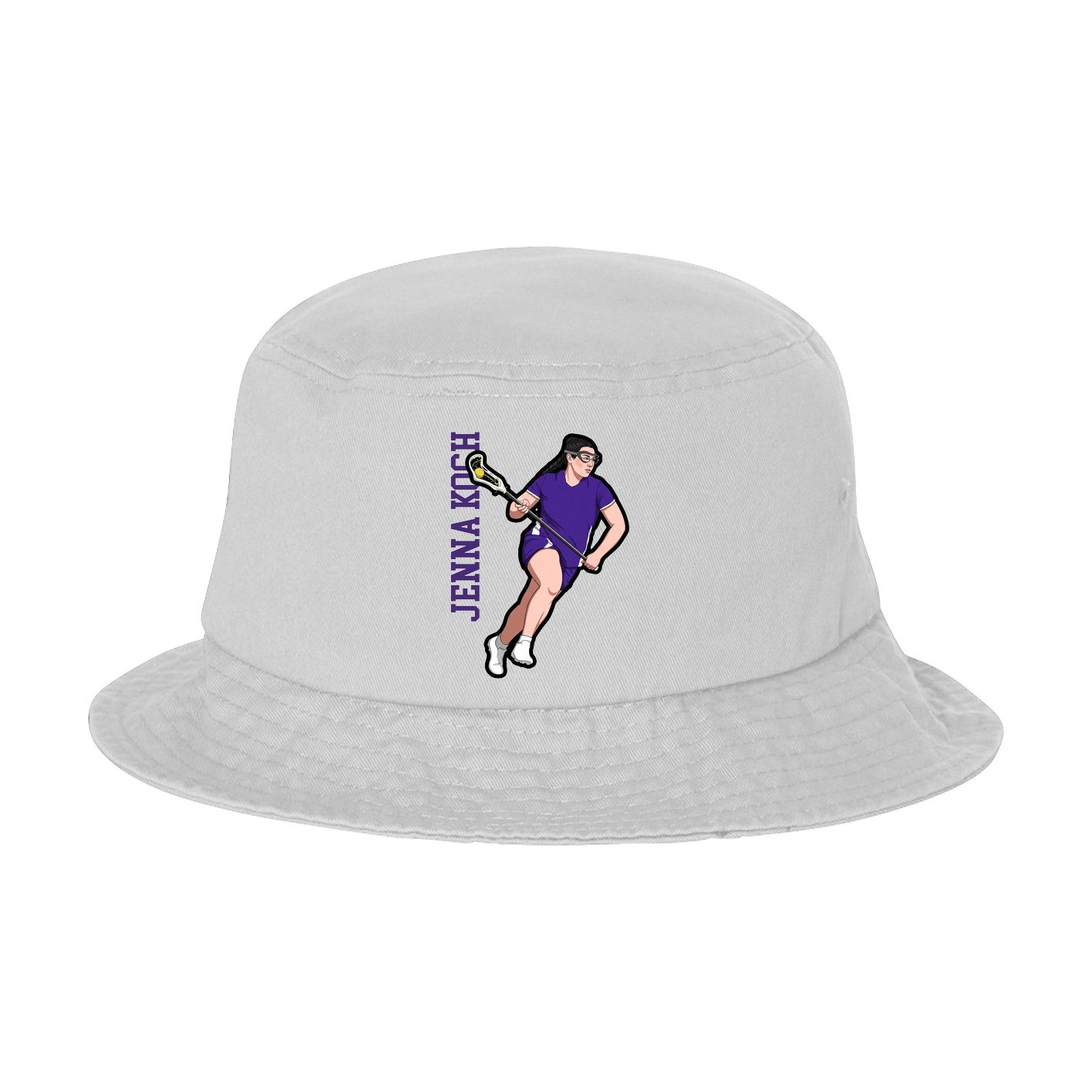 Bucket Cap — Name Vertical in White