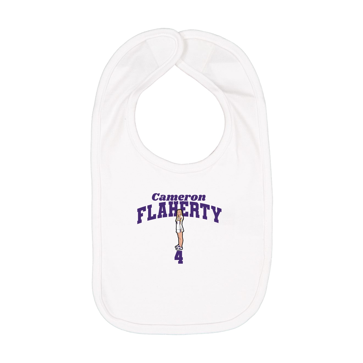 Infant Bib — Signature Arch in White