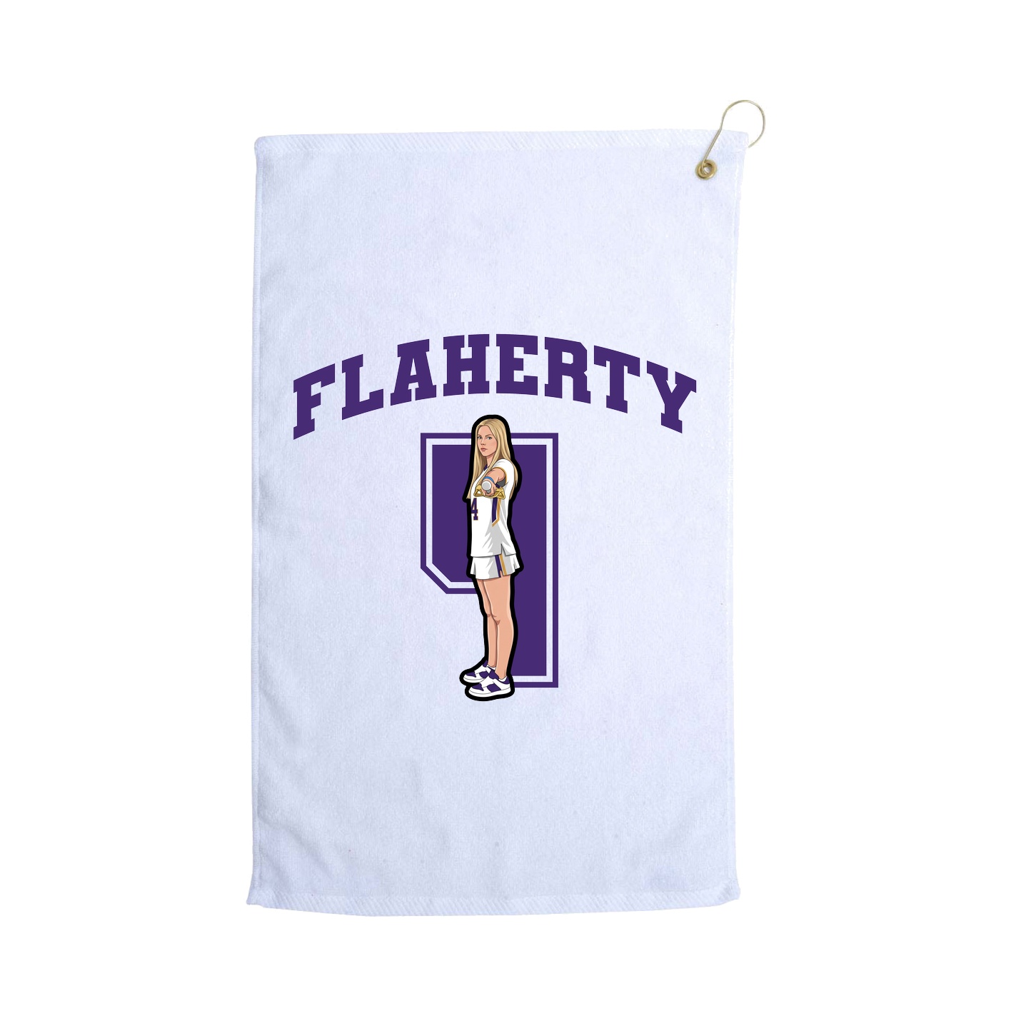 Golf Towel — Number in White