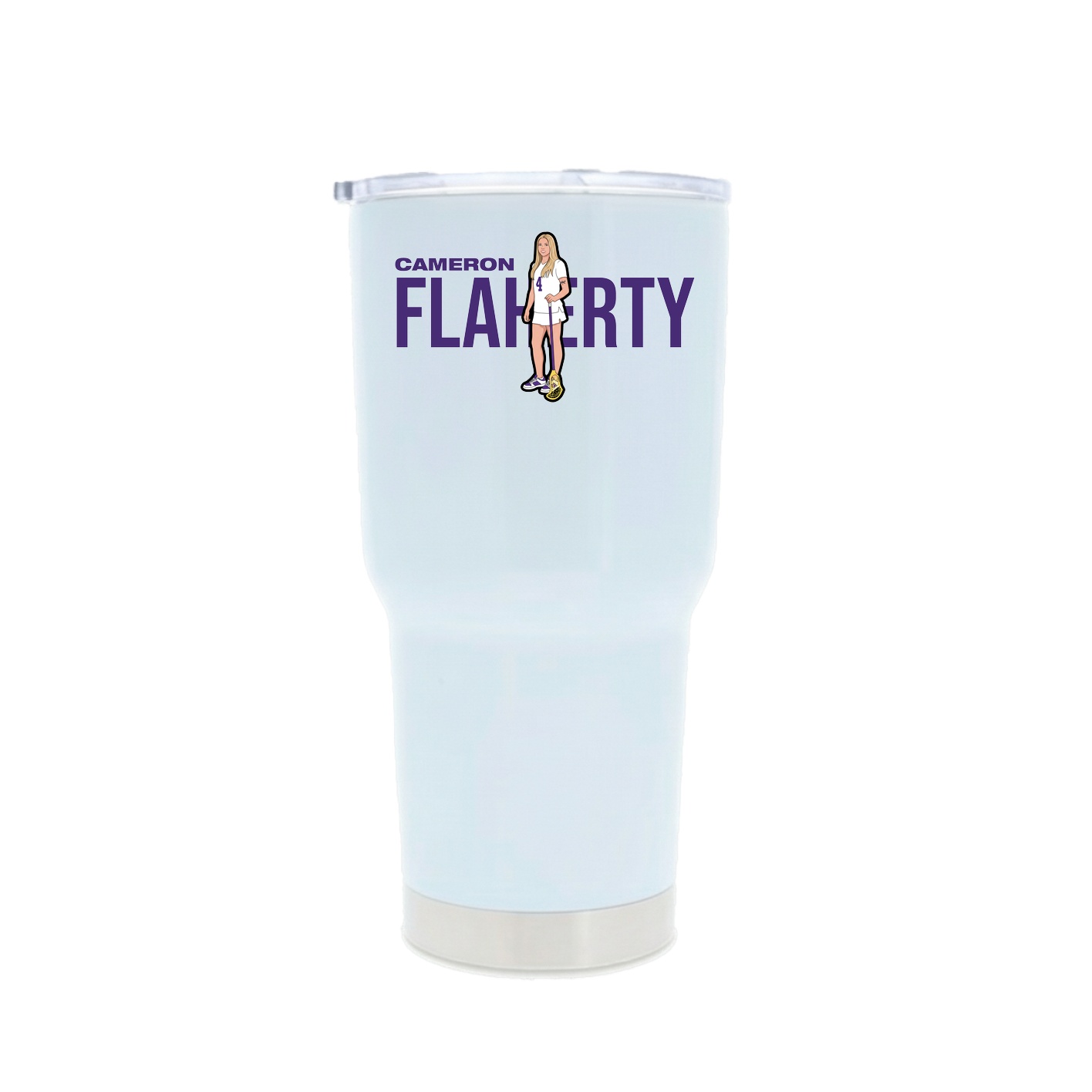 30oz Stainless Steel Tumbler — Player Name in White