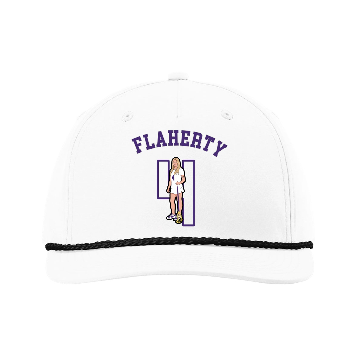 Five-Panel Classic Rope Cap — Shirsey Arch in White