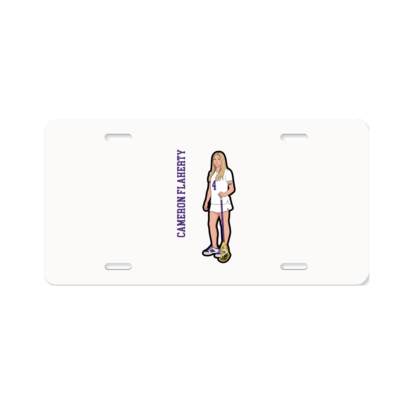 License Plate — Name Vertical in Classic