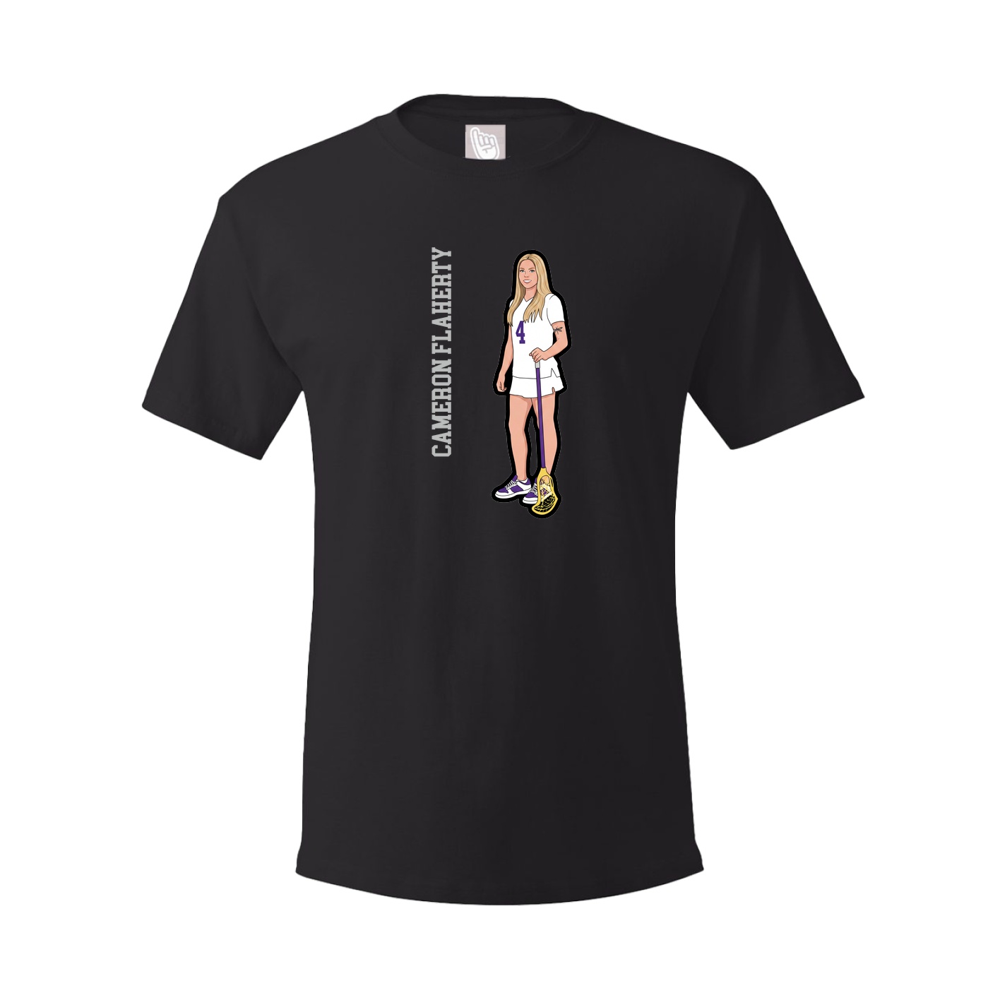 Youth Tee — Name Vertical in Black